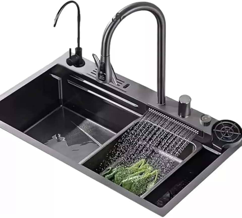 Cuba Multifuncional Inox Pia De Cozinha Gourmet Com Acessórios Pia Completa 80x46cm