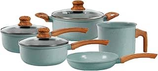 Jogo de Panelas de Alumínio Revestimento Cerâmico com Antiaderente Ecoglide Tuut Marble 5 peças