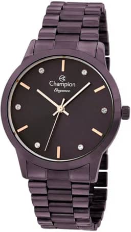 Relógio Analógico, Champion, Feminino, Linha Elegance CN24057L, pulseira em aço Vinho