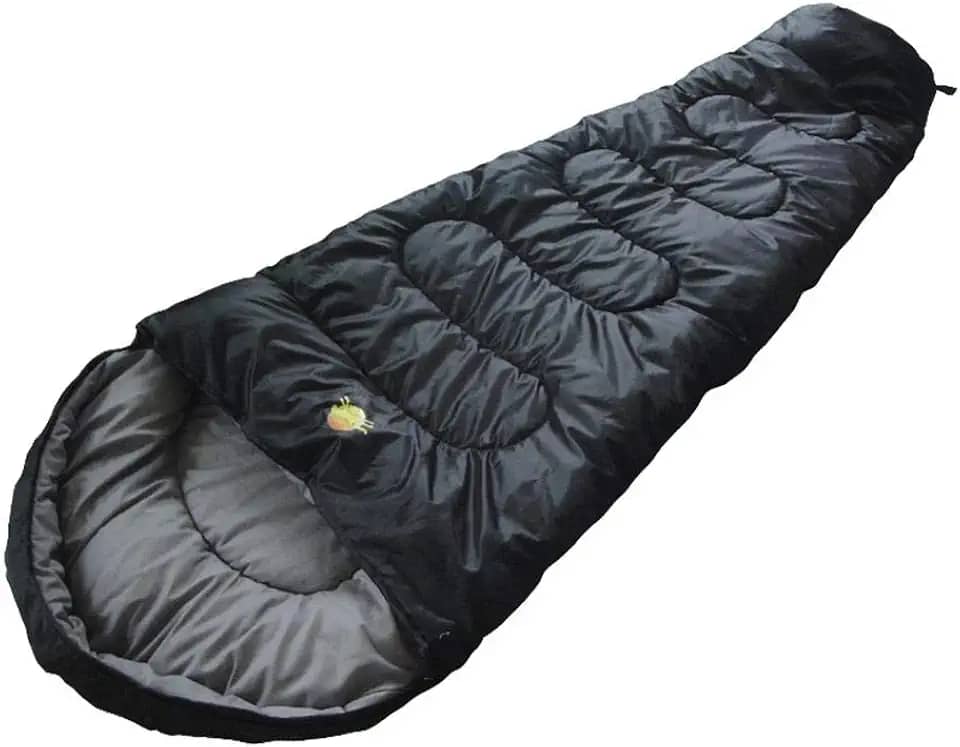 Guepardo, Saco de Dormir, Ultralight, Poliéster de , Temperaturas 5°C a 15°C, Compacto e Confortável, Ideal para Camping e Aventuras ao Ar Livre, Preto