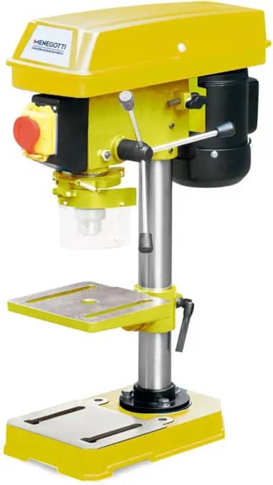 Furadeira de Bancada Menegotti MFB13 350W 220V| 13mm (1/2") | 5 Velocidades 740–3140 RPM | Curso 5 cm | Monofásica 220V | Mesa 16x16 cm
