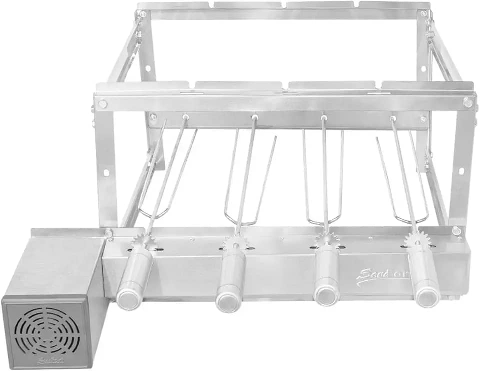 Churrasqueira Giratória Gira Grill 4 Espetos Inox (Motor Esquerdo)