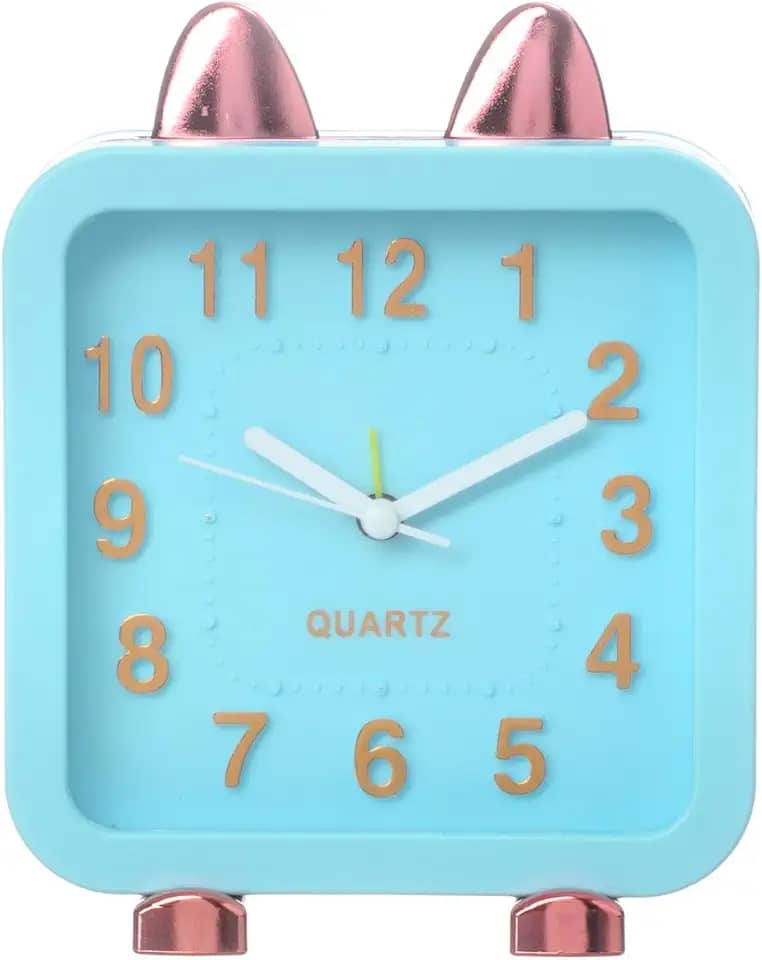 Relógio De Mesa Infantil Despertador Decorativo Colorido 334 (Azul)