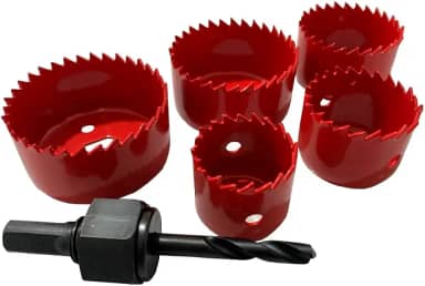 Jogo Serra Copo 6 Peças Para Madeira Gesso Pvc Plástico Profissional 32 à 54mm