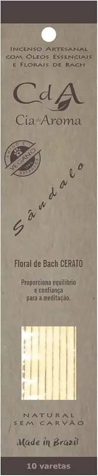 Incenso Vareta Sândalo Óleo Essencial e Florais