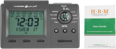 Relógio Athan para EUA, despertador digital automático islâmico azan muçulmano oração muçulmana (sem bateria) exibe calendário muçulmano e gregoriano preparando o tempo das principais cidades do mundo