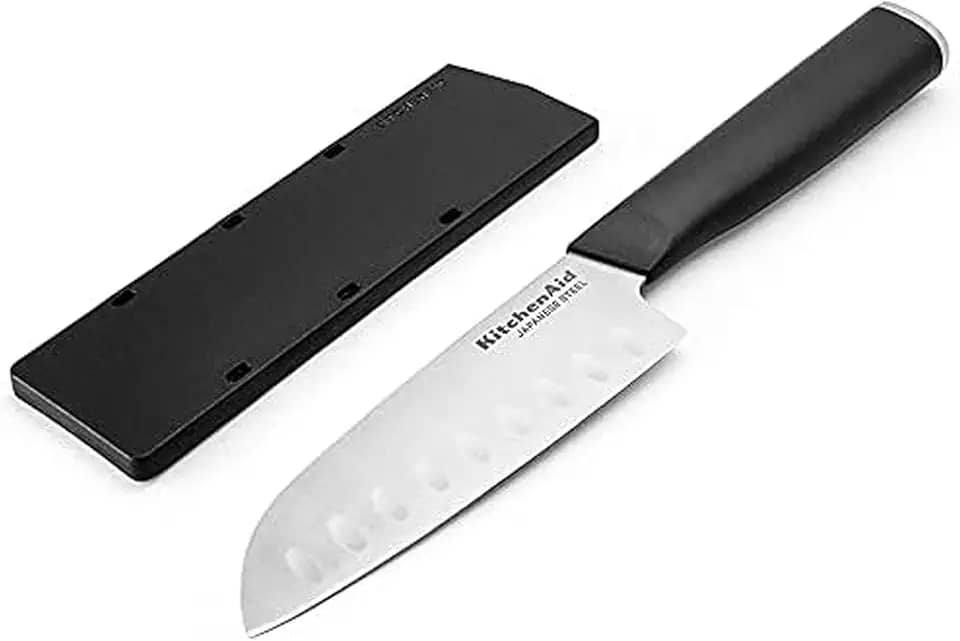 Faca Santoku KitchenAid Classic, 12,7 cm, preto