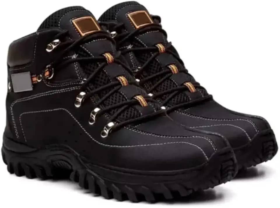 Bota Masculina Trilha e Aventura Solado Antiderrapante, Confortável e Resistente para Caminhadas e Uso Diário