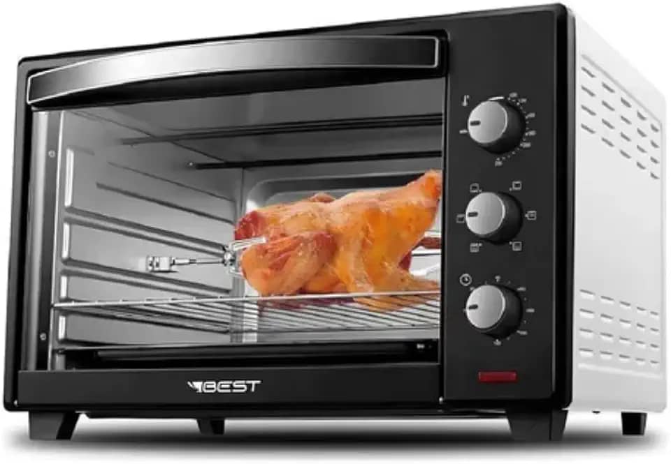Forno Elétrico 60L Plus Best – Espeto Giratório, Temporizador, Potência de 1800W, Função Assar, Grelhar, 127V