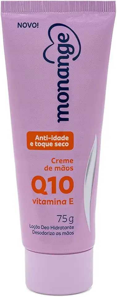 Monange Creme Para Mãos Anti-Idade Q10 E Vitamina E Com Ação Desodorante 75G