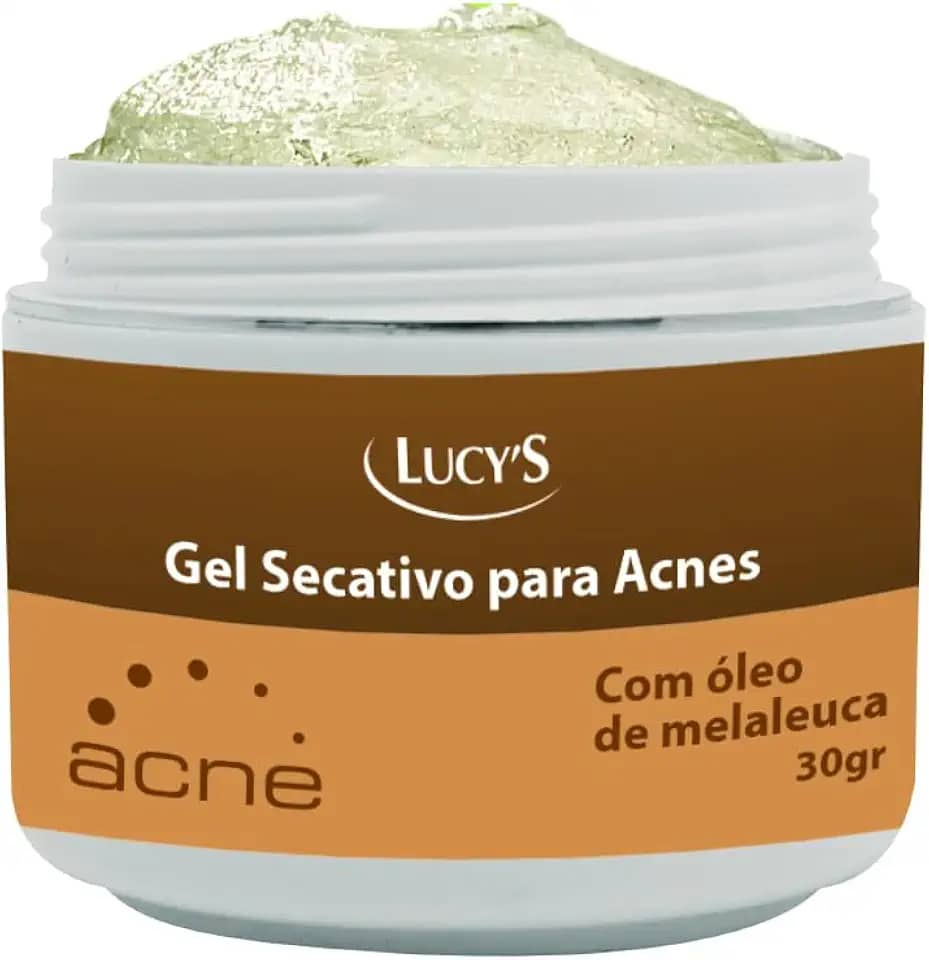 Gel Secativo para Acne - Com Óleo de Melaleuca, Seca Espinhas e Cravos Rápido 30g Lucy’s