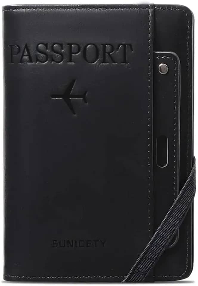Carteira Porta Passaporte Documentos Viagem, Porta Documentos Passaporte Carteira Couro Com Rfid Mais Segurança e Tranquilidade Na Sua Viagem