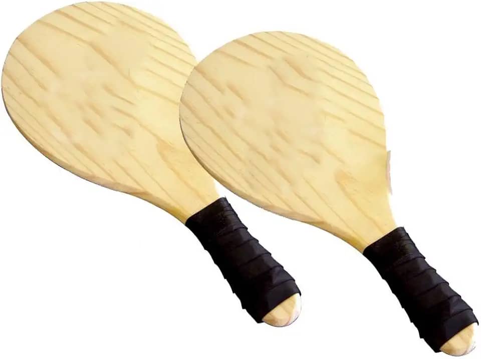 Raquete Madeira Frescobol Tênis De Praia Esportes Delverano