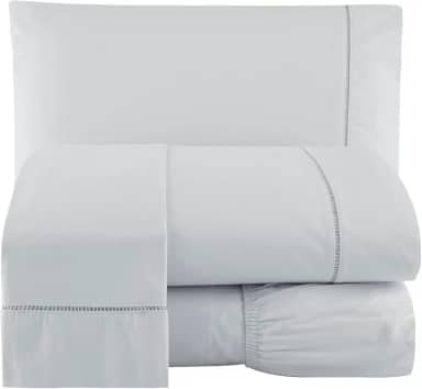 Jogo De Lençol King 100% Algodão 400 Fios Egipicios 4 PEÇAS Lençol de cima (CINZA, KING 4 PEÇAS)