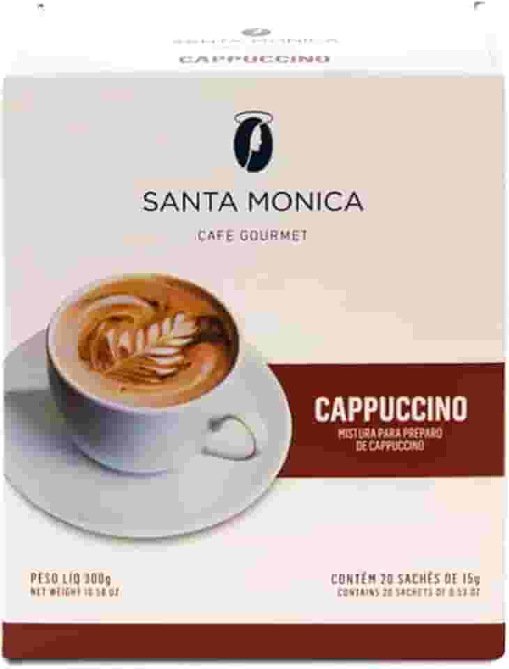 Cappuccino em pó Santa Mônica Monodose - 20 unidades