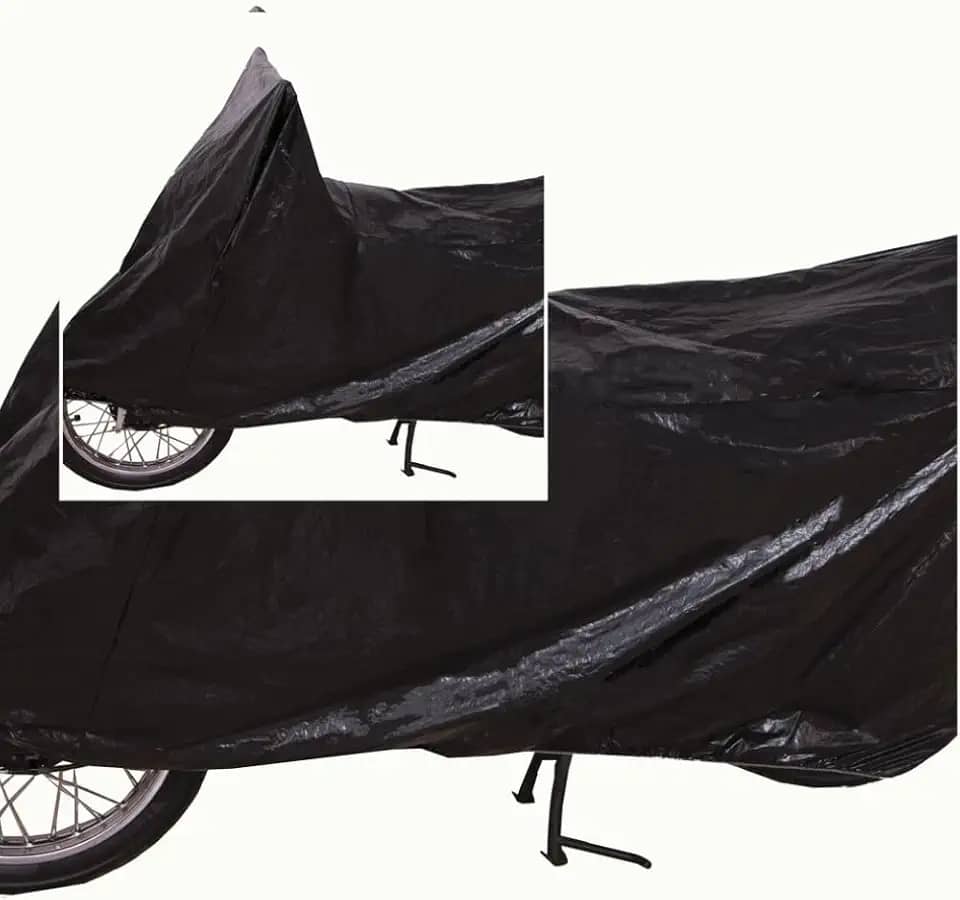 Capa de Cobrir Moto Impermeável Protetora Universal para Motocicleta, Preta, PVC Proteção UV Capa de Chuva e Sol Fácil Colocação