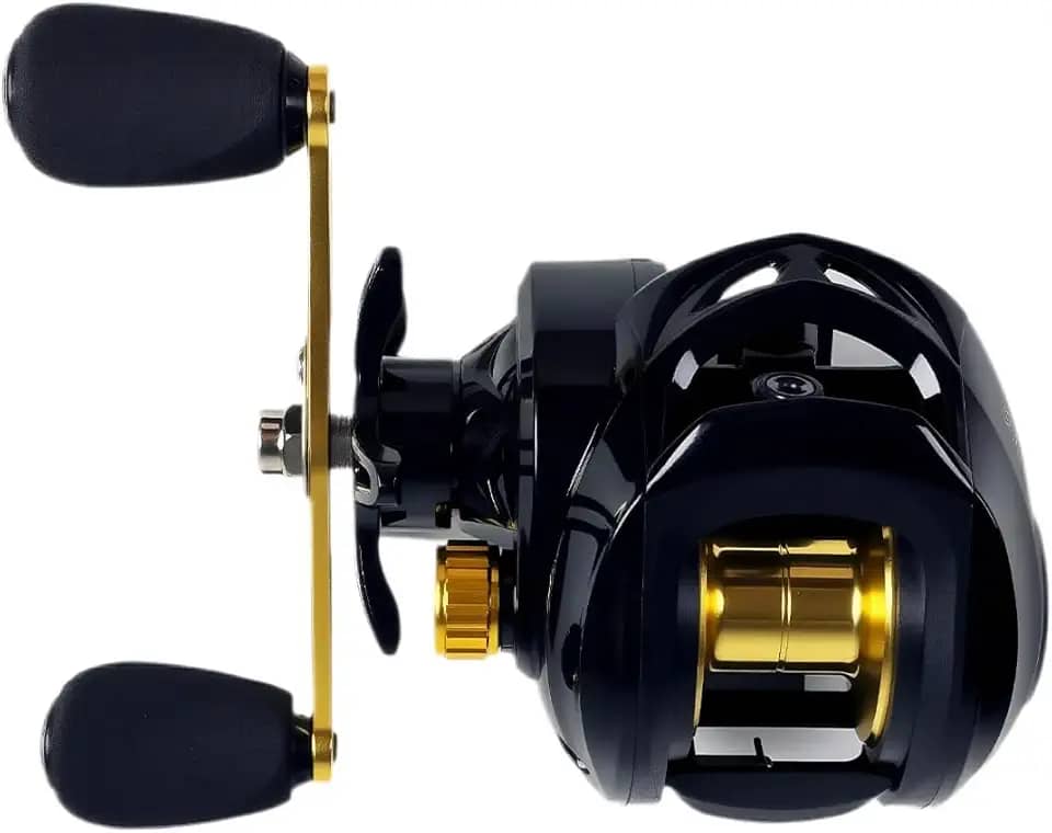 Carretilha Baitcaster Anti-Backlash 19+1 Rolamentos, Alta Velocidade 8.1:1, Força de Tração 15kg, Carretilha para Pesca Esportiva Profissional