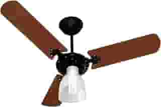 Venti-Delta Ventilador de Teto New Light 3 Pás Padrão Mogno 127 V C3V, 383119, 130 W, Preto