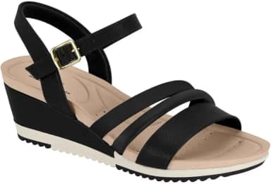 Sandália Anabela Feminina Modare com Tiras e Detalhes em Strass – Leve e Moderna