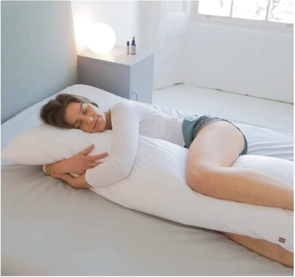 Travesseiro Corpo 100% Silicone Xuxão Grande 1,35 x 0,48M - Branco