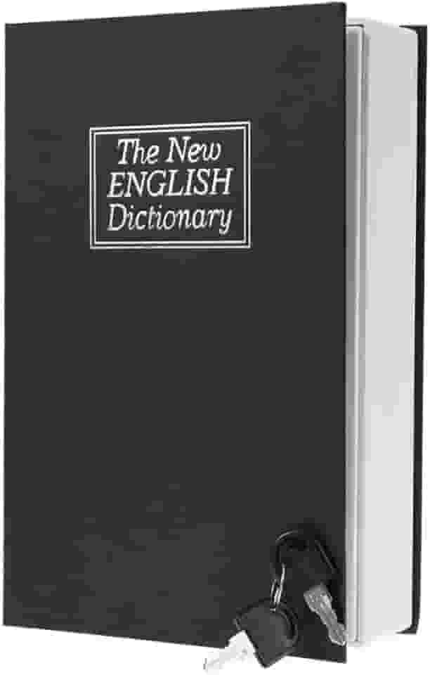 Cofre Camuflado Formato Livro Dicionário Porta Joia (Preto)