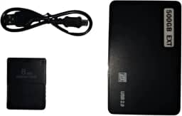 Genérico Kit para PlayStation 2: Memory Card com OPL + HD Externo (500 GB)
