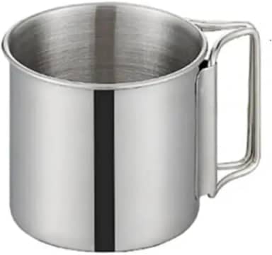 Caneca de Aço Inox 304, 500ml, Dobrável, para Camping e Atividades ao Ar Livre