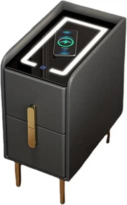 LICONG-2019 Mesa de cabeceira de cabeceira com LED de indução por indução de carregamento USB, moldura de cabeceira de 3 cores