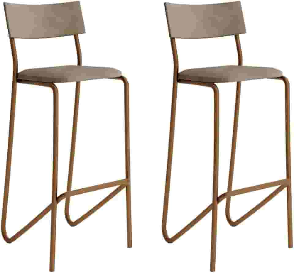 Kit 2 Banquetas Altas Cozinha Balcão 1747 Carraro (Rosê)