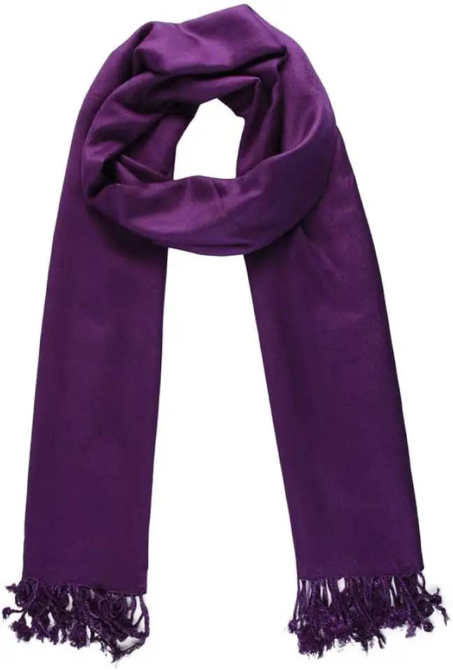 Echarpe Feminina Lisa com Franja em Viscose 180x70cm Acessório Versátil e Sofisticado para Outono Inverno e Meia Estação