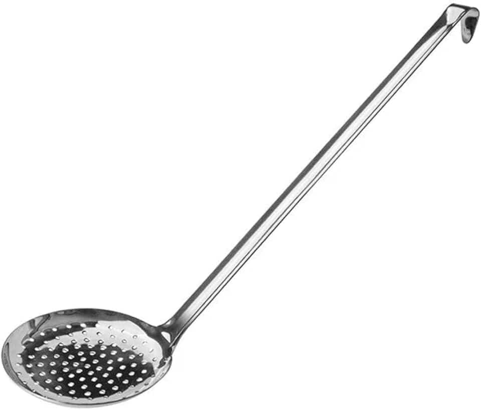 Escumadeira Inox Reforçada Para Arroz 33cm Alta Resistência Design Sofisticado Material Premium Aço Inoxidável 304 Durável Fácil Limpeza Ideal Cozinha Moderna, Utilika Distribuidora®