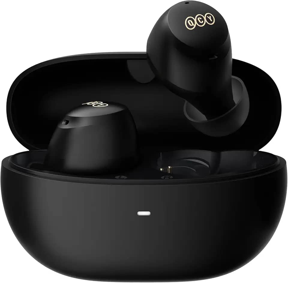 QCY HT07 ArcBuds ANC Fone De Ouvido Bluetooth, Fone Sem Fio Com 40dB Cancelamento De Ruído Ativo, 6 Microfones, 32 Horas De Reprodução - Preto