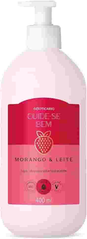 Loção Hidratante Desodorante Corporal Cuide-se Bem Morango e Leite 400ml