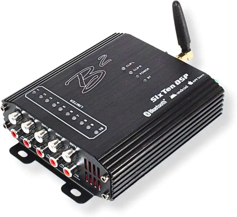 B2 Audio DSP preto 4v 10 canais com Bluetooth iOS/Android App 96 kHz - 32 bits