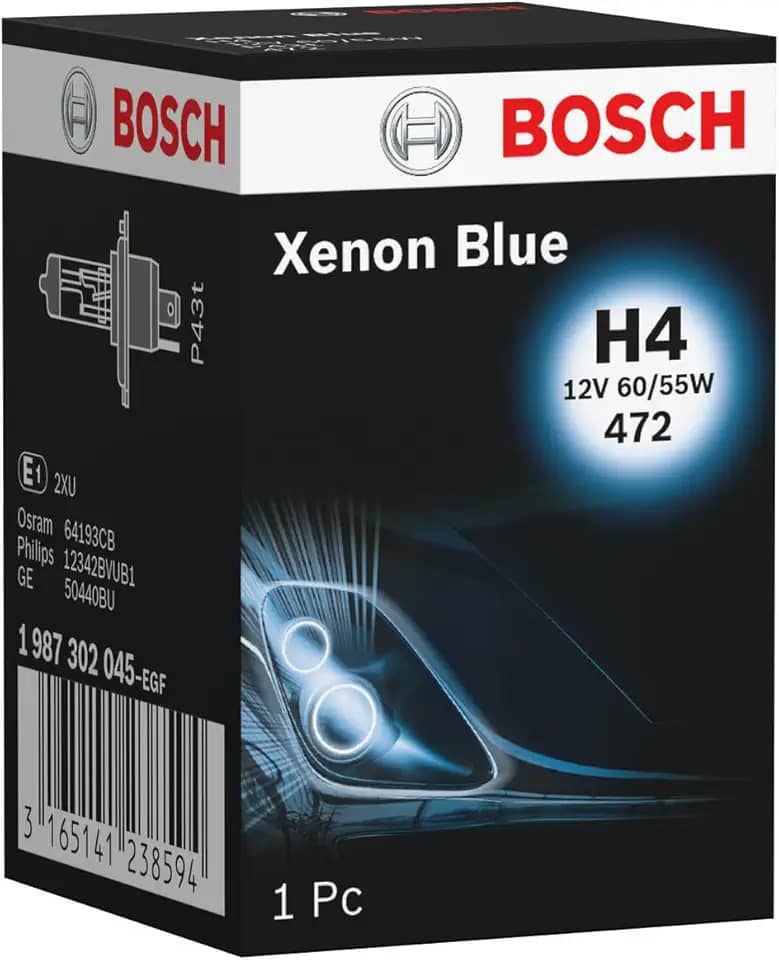 Bosch Lâmpada H4 Bosch Xenon Blue - 12V 60/55W Halógena, Caixa