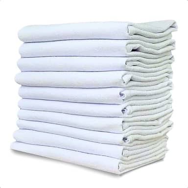 Kit 10 Panos Prato Branco Liso Pé De Galinha Limpeza Multiuso PP24