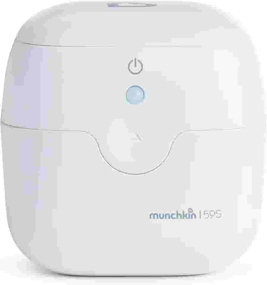 Esterilizador UV portátil da Munchkin, mata 99,99% dos germes em 59 segundos, branca, mini caixa de higienizador de luz UV