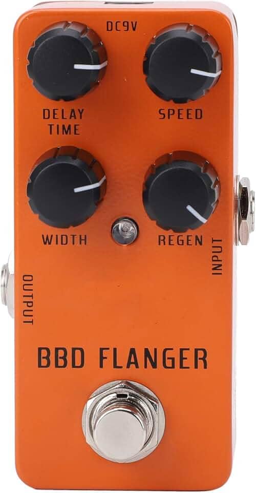 RiToEasysports Pedal Flanger Analógico para Guitarra Elétrica, Mini Portátil, True Bypass, Liga de Alumínio, Qualidade Sólida, Apresentações Ao Ar Livre