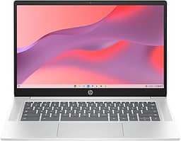 HP Chromebook de 14 polegadas, processador Intel N200, 4 GB de RAM, SSD de 128 GB, Glacier Silver