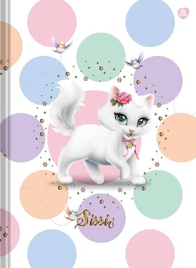 Caderno Brochura 1/4, Animativa, Capa Dura, Sissi, 80 Folhas, Pacote com 5