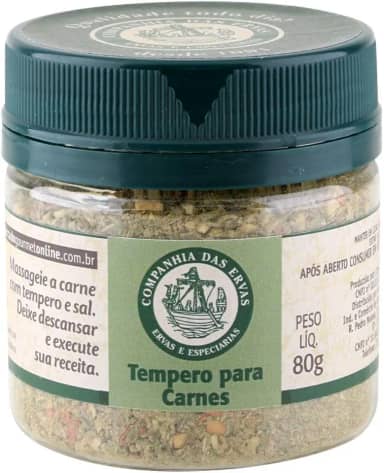 Companhia das Ervas Tempero Para Carnes Companhia Das Ervas Pote Pet 80G