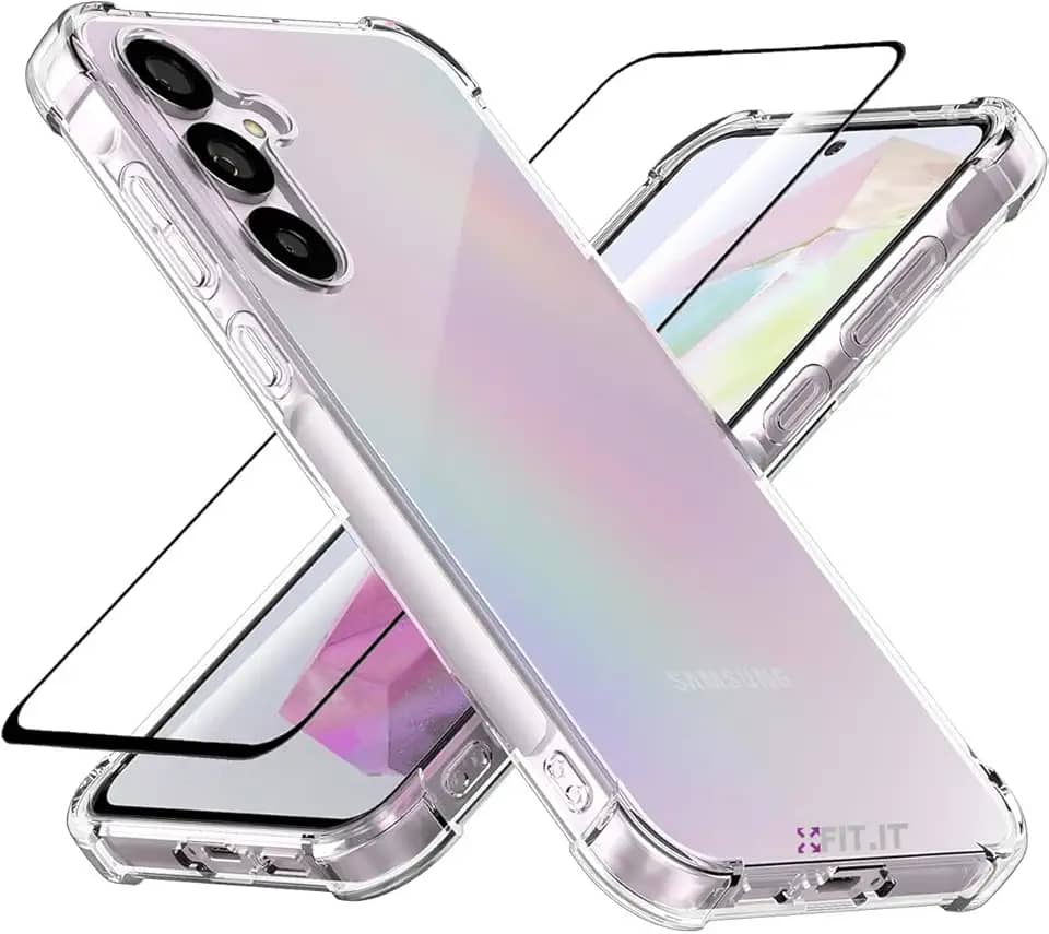 Capa Case Capinha Anti Shock para Samsung Galaxy M55 e Película 3D Vidro Temperado Full Cover