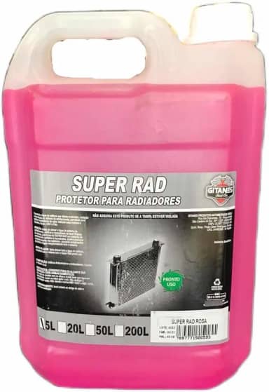 Aditivo Rosa Fluido para Radiador Pronto para Uso Galão 5 Litros