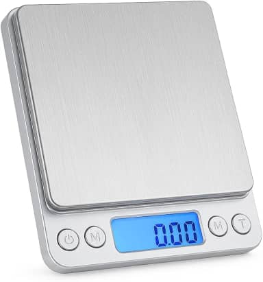 Balança Digital de Precisão 0,1g a 2kg Cozinha Com Visor Luminoso, Sensores de Alta Precisão, Pesagem em Diversas Unidades