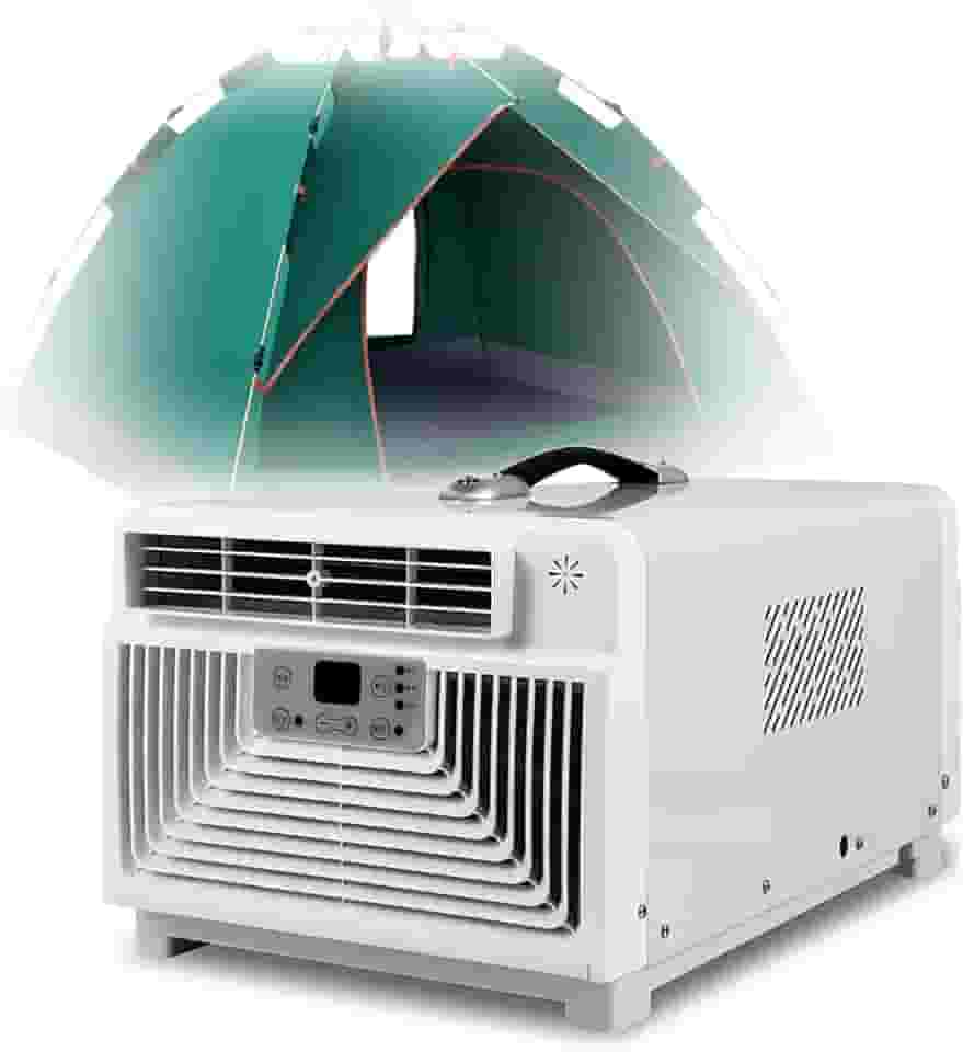 Ar condicionado móvel de 3400 BTU, resfriamento e aquecimento, ar condicionado portátil, desumidificador compacto, interno/externo, sem drenagem e instalação necessária