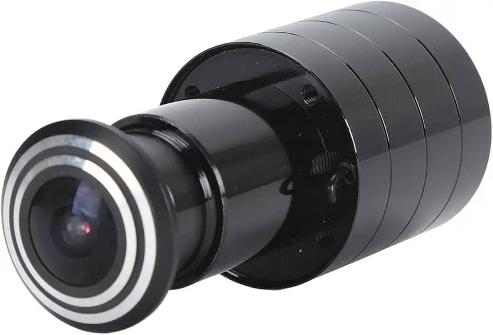 Câmera olho mágico de porta, câmera de porta de acesso remoto de 2 MP HD bidirecional com suporte para armazenamento de cartão de memória, câmera de porta de acesso remoto para casa (plugue EUA)