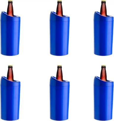 Porta Garrafa Térmico Kit 6pçs Camisinha Para Cerveja 600ml (AZUL BIC)