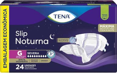 Tena Slip Noturna, Fralda Geriátrica para Incontinência Urinária, G - Embalagem econômica, 24 unidades