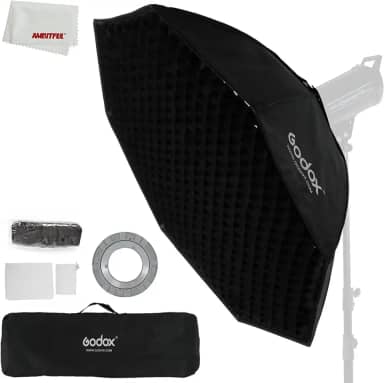 Godox 120 cm 119.4 cm Octagon Honeycomb Grid Softbox Caixa com suporte Bowens (FW120)