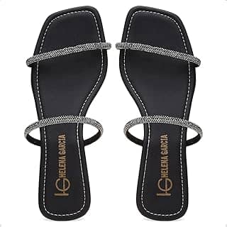 Sandália Feminina Rasteirinha Com Brilho Strass Moda 34 Ao 43